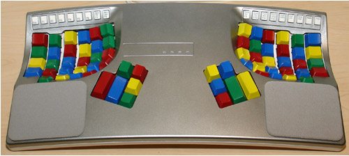 Painted Kinesis Keyboard Painted Kinesis Keyboard