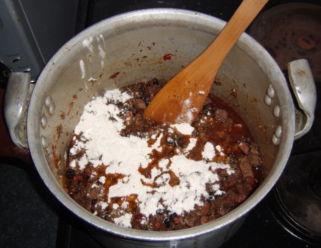 Chilli step seven - thicken the gravy