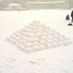 Mayan Snow Pyramid - you should never leave TCD Engineers near snow without adult supervision