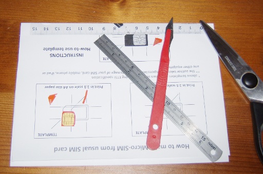 Trimming down SIM card