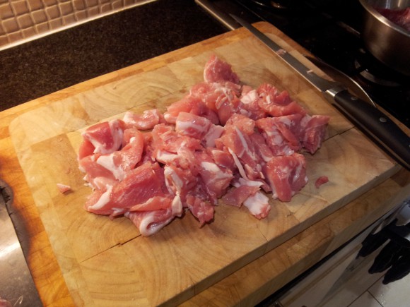 Chopped bacon